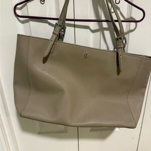 Tory Burch Beige Leather Tote
